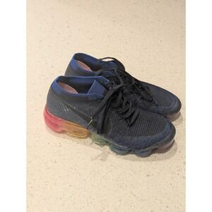 Nike Air VaporMax Flyknit Be True Rainbow Blue 849557-400 Womens Size 7 US 38 EU